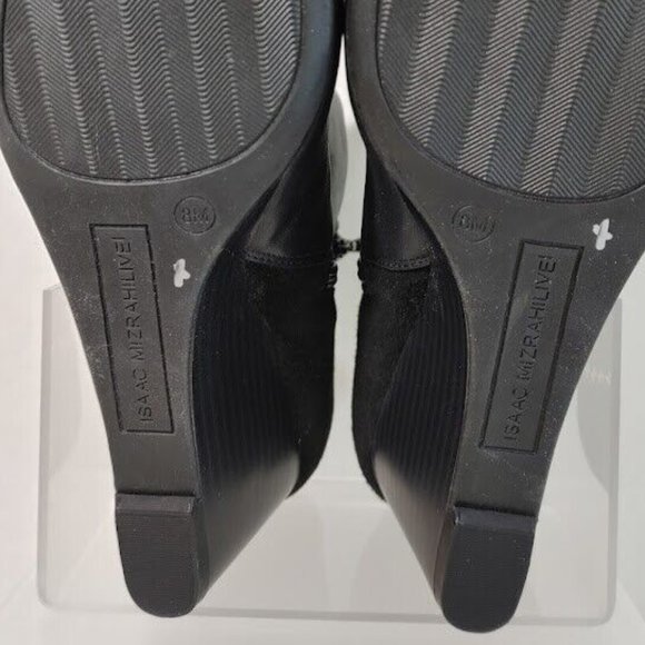 Isaac Mizrahi Live! Leather & Suede Side Zip Wedge Ankle Boots Woman's Size US 8 - Picture 10 of 10